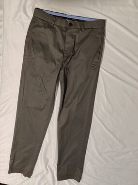 Brooks Brothers W32/L34 Charcoal Gray Chino Stretch Clark Fit